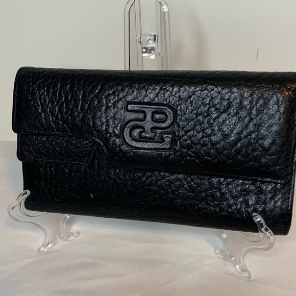 PAOLO . Black Leather Wallet